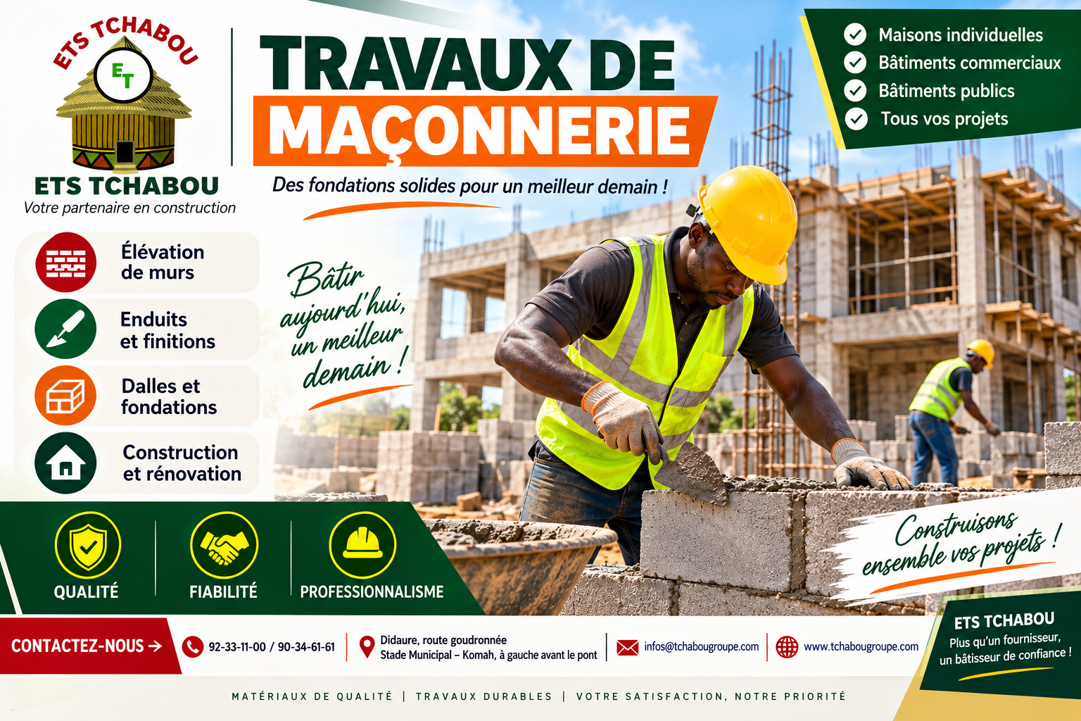 Travaux de maçonnerie